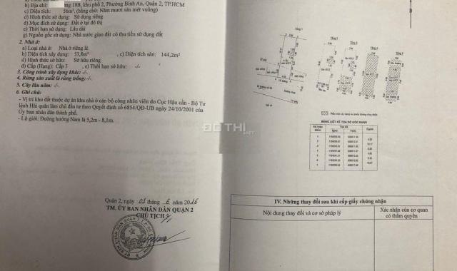 Bán nhà ven sông khu Hải quân đường 19B Trần Não gần cầu Sài Gòn (56m2) 13 tỷ