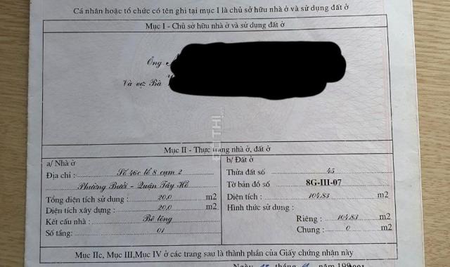 Bán nhà riêng 56.2m2 vuông vắn tại Thụy Khuê, Bưởi, sổ đỏ chính chủ, cách hồ Tây khoảng 250m