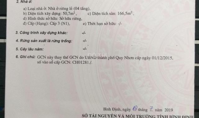 Cần ra nhanh nhà 4 tầng mặt tiền Phường Nguyễn Văn Cừ, TP Quy Nhơn, Bình Định