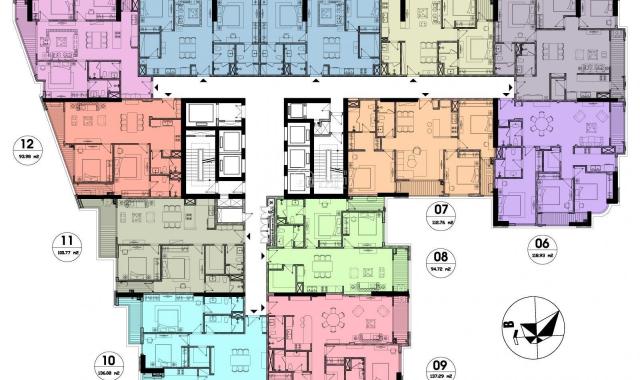 Duy nhất căn hộ góc hoa hậu 1706 trong chung cư cao cấp Hateco Laroma chiết khấu chỉ 69 tr/m2