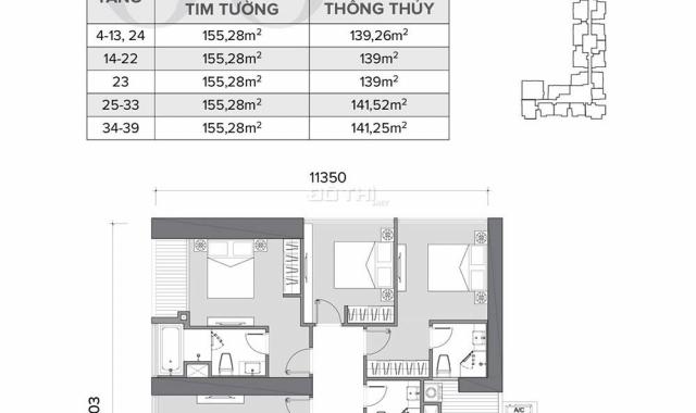 Bán căn hộ 4 phòng ngủ Vinhomes Skylake nội thất chủ đầu tư, căn góc, view hồ điều hòa