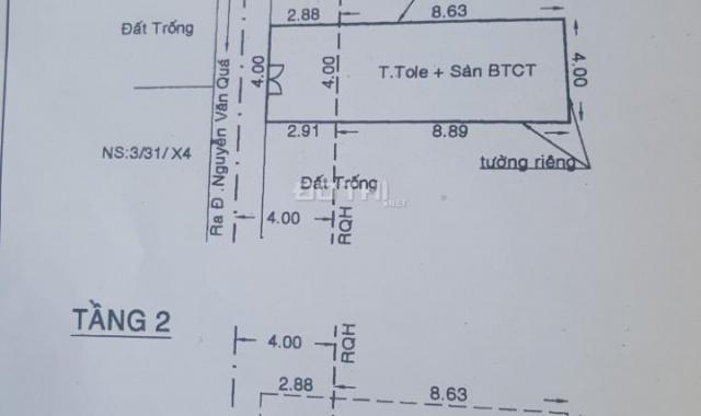Bán gấp căn nhà 1 lầu 4x12m Tân Hưng Thuận, Q12, rẻ 3.1 tỷ