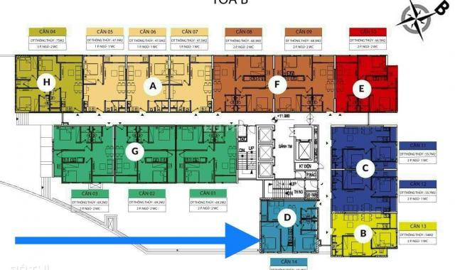 Bán căn 2 phòng ngủ 2 WC diện tích 69.2m2 tại chung cư 25 tầng VCI Tower, LH 0987416477