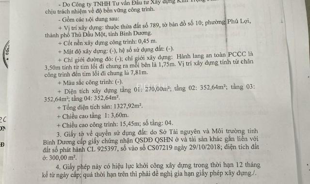 Chính chủ cần tiền thanh lý gấp nhà mặt tiền rộng phường Phú Lợi TP. Thủ Dầu Một Bình Dương 546m2