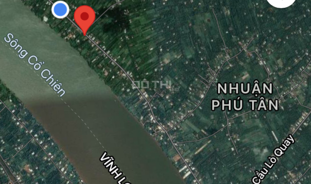Bán 8 công đất mặt tiền sông Cổ Chiên và Huyện Lộ 21, xã Nhuận Phú Tân, Mỏ Cày Bắc