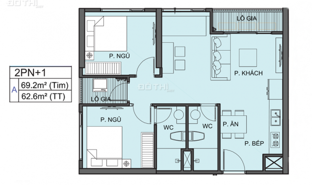 Hot, bán nhanh căn hộ 2PN - 2WC - 1,83 tỷ - Vinhomes Smart City 0971880080