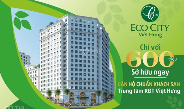 Chỉ từ 1.7x tỷ, TT trước 600tr, sở hữu ngay căn hộ cao cấp 2PN tại Eco City Việt Hưng, HTLS 0%
