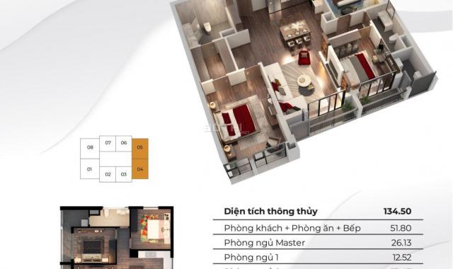 Chung cư Goldmark City bán căn góc 135m2/3PN view sông Hồng đầy đủ nội thất chỉ 29 triệu/m2