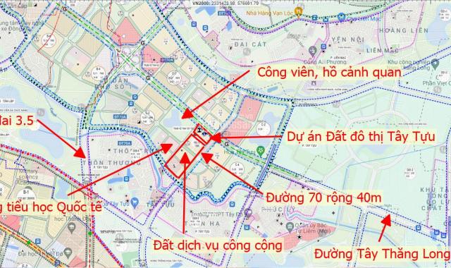 Bán lô đất đấu giá dịch vụ đường Tây Thăng Long, Bắc Từ Liêm, Hà Nội