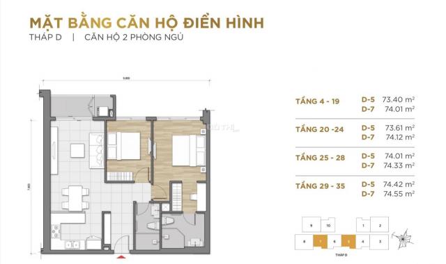 Bán gấp 2PN The Palace Quận 2, 74m2 - 4,436 tỷ dự án Novaland Phường An Phú View Q1 Bitexco