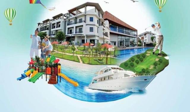 Nhà phố - biệt thự mặt tiền sông Vàm Cỏ tại trung tâm Bến Lức. The Pearl Riverside KP