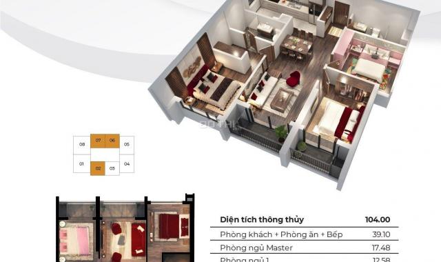 Bán căn hộ tòa Diamond chung cư Goldmark City DT 104m2 3PN view SVĐ Mỹ Đình nhận nhà ngay