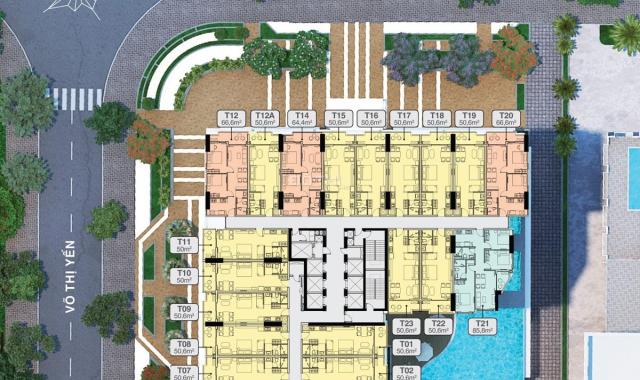 Bán căn hộ chung cư tại dự án Quy Nhơn Melody, Quy Nhơn, Bình Định diện tích 50m2 giá sau ck 1.5 tỷ