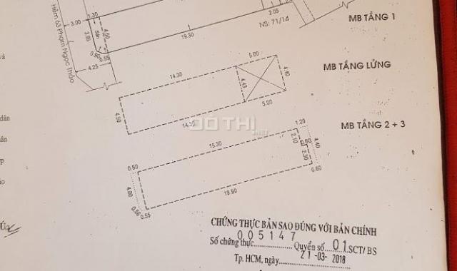 2 MT hẻm kinh doanh 12m Chế Lan Viên, P. Tây Thạnh, Q. Tân Phú. 4.5x22m, 1 lửng, 2 lầu, sân thượng