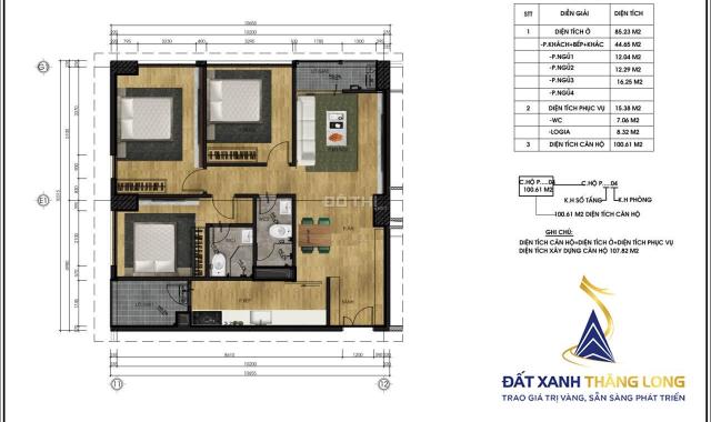 Bán lỗ 200tr, CC CT5 CT6 Lê Đức Thọ, 1604CT6 (100,61m2) & 1505 (91.24m2), giá 25tr/m2. 0985,752,065