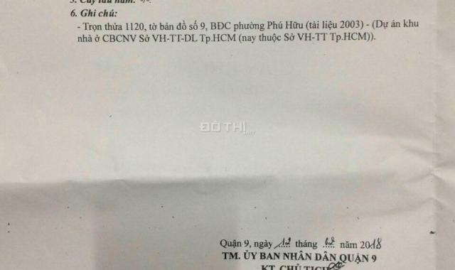 Chính chủ cần bán lô đất Sở Văn Hóa Thông Tin Q9, dt: 515m2 ngang 14m giá: 22,5 tỷ thương lượng