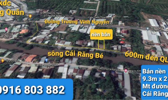 Bán nền cặp sông Cái Răng bé, phường Thường Thạnh, Cái Răng, cách ĐH Tây Đô 1km, 200m2 giá chỉ 1.95