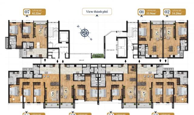 Căn góc hoa hậu 1PN 54m2 BRG Grand Plaza 16Láng Hạ - view trọn Hồ Thành Công, chính sách hấp dẫn