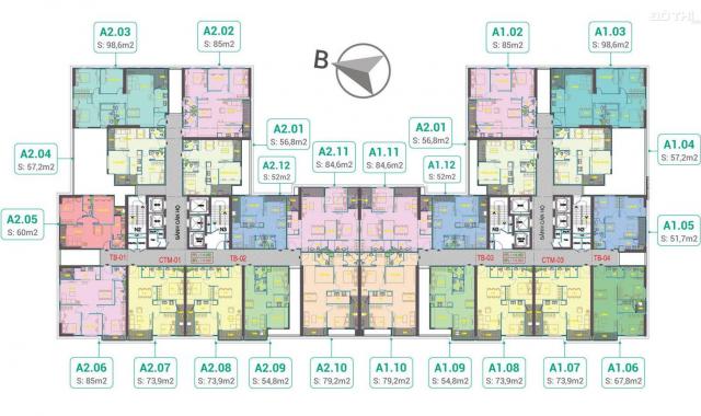 Gấp! Cắt lỗ CC Phương Đông Green Park, 1602 - A1(85m2) & 1812A2(52m2), & 1901A1(56.8m2), 0782406773