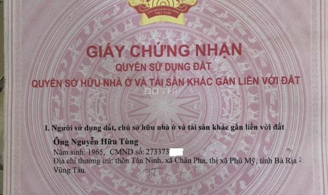 Bán đất tại Xã Châu Pha, Phú Mỹ, Bà Rịa Vũng Tàu diện tích 1185m2, giá 3 tỷ