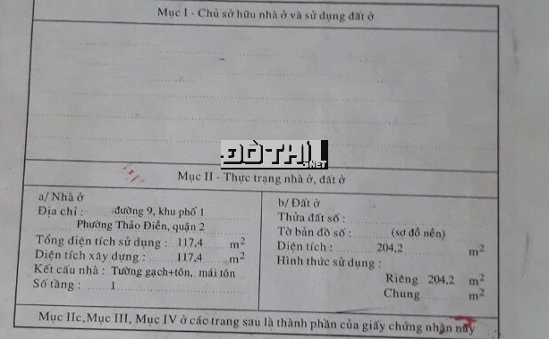 Bán đất Thảo Điền, Q2, gồm 2 sổ 804m2, phù hợp xây văn phòng