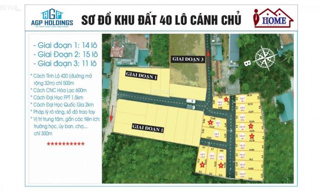 Nhà em chính chủ cần bán gấp lô đất 70m2 sát vách CNC Hòa Lạc cách TL420 đúng 200m, sổ đỏ trao tay