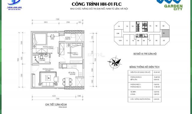 Bán căn 62m2 chung cư FLC Đại Mỗ tầng 12 tòa HH1 rẻ nhất thị trường - 0903279587