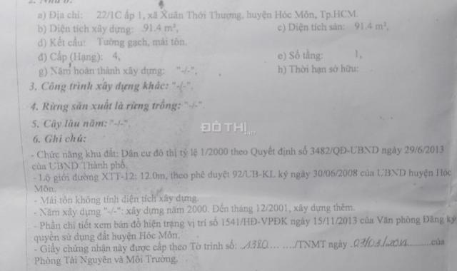 Bán đất thổ cư Xuân Thới Thượng, Xã Xuân Thới Thượng, Hóc Môn, Hồ Chí Minh DT 4709.3m2, 75 tỷ