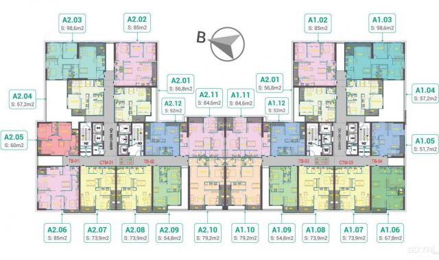 Cắt lỗ CC Phương Đông Green Park, 1509 - A1 (55m2) & 1806A1 (68m2) & 1911B1 (82m2), 0931779240