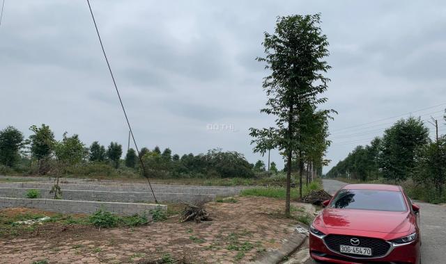Cần bán lô góc 2 mặt tiền xã Hạ Bằng sát VinGroup, khu CNC Hòa Lạc 60m2 full thổ cư, sẵn sổ đỏ