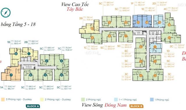 D'Lusso giá gốc chủ đầu tư căn góc 2PN (A. 3, A. 4, B. 3, B. 4) - 0943.494.338