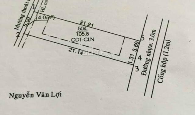 Bán đất hẻm Bùi Quốc Khánh, Phường Chánh Nghĩa, Thủ Dầu Một, Bình Dương 106 m2, giá 2.4 tỷ