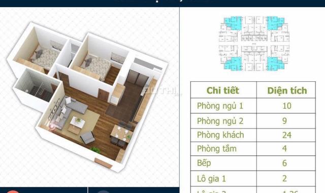 Cần bán căn hộ B-1205 (56.26m2) chung cư Osaka Complex - Đã có sổ hồng.