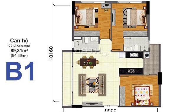 Bán căn góc block A chung cư bộ công an Quận 2 94m2 3PN giá 5.5 tỷ, full nội thất