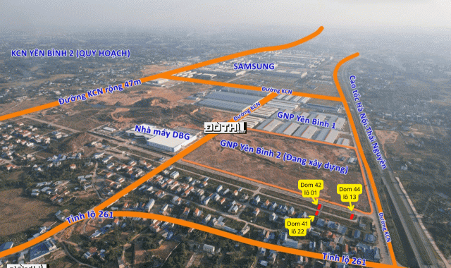 Bán đất đối diện KCN Yên Bình 2, giá đầu tư F0, Đón đầu cao tốc - Hạ tầng