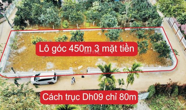 Khai xuân mở bán lô góc 3 mặt tiền 450m2 thôn Hòa Trúc, Hòa Thạch, Quốc Oai giá 10,5tr/m2. LH: 0977