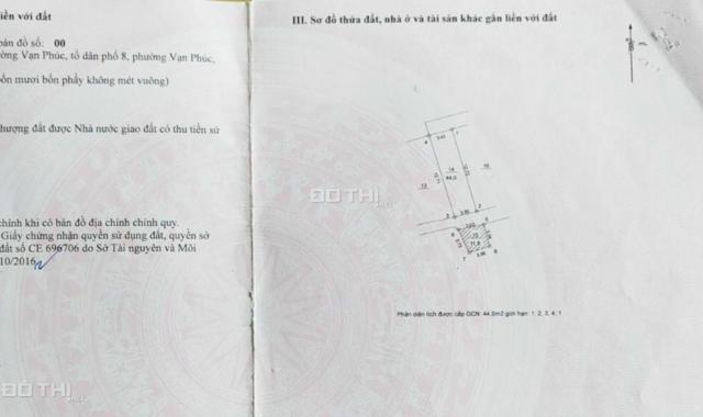 Bán nhà ngõ 61 Vạn Phúc cạnh đất dịch vụ 44m2 - 3.5x12.7m. Giá 2,9 tỷ