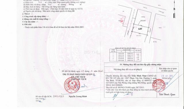 Chính chủ gửi bán đất Võ Thị Thừa An Phú Đông 5x10m giá 2.2 tỷ
