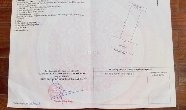 Bán đất tại đường Hồ Thấu, Phường Mân Thái, Sơn Trà, Đà Nẵng giá 19 tỷ