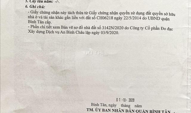 Bán gấp kho 4x21m 36 Nguyễn Triệu Luật, Q. Bình Tân giá: 3.85 tỷ