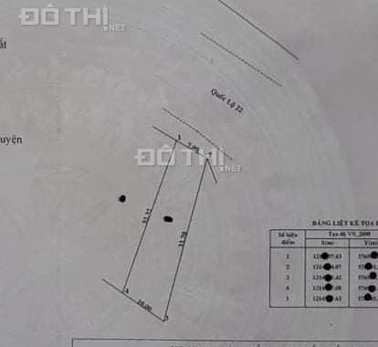 Bán đất Củ Chi 270m2 mặt tiền QL22, kinh doanh đa ngành nghề giá 1.9 tỷ