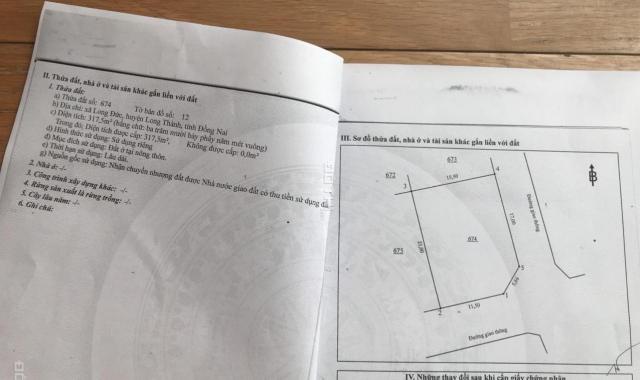 Bán đất mặt tiền đường xã Long Đức, huyện Long Thành, Đồng Nai