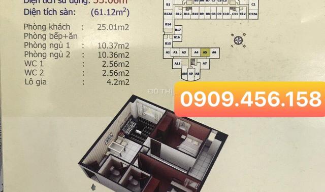 Bán căn hộ chung cư HQC Hóc Môn chỉ 1,28 tỷ căn 64m2