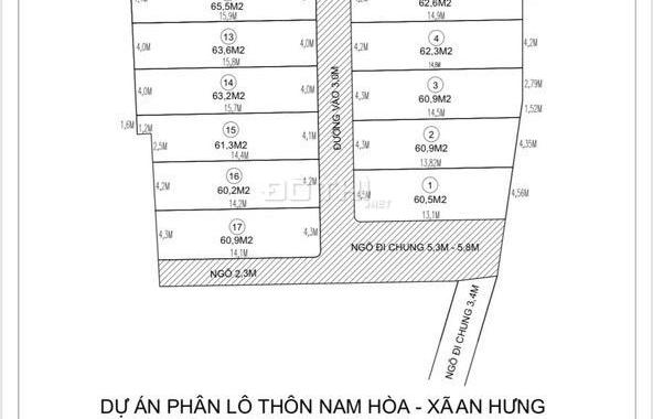Bán đất tại Xã An Hưng, An Dương, Hải Phòng diện tích 62.8m2 giá 650 triệu
