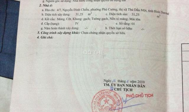 Bán nhà phường Phú Cường ngay sát chợ Bình Dương đối diện Nguyễn Kim giá chỉ có 1tỷ750tr