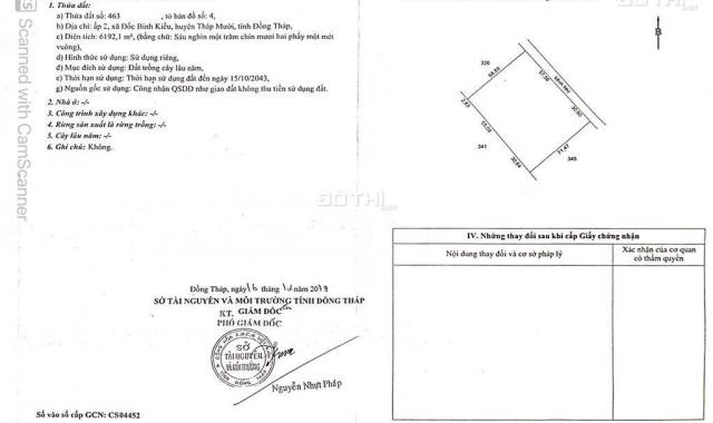Chính chủ bán đất giá rẻ với sổ hồng riêng huyện Tháp Mười, Đồng Tháp