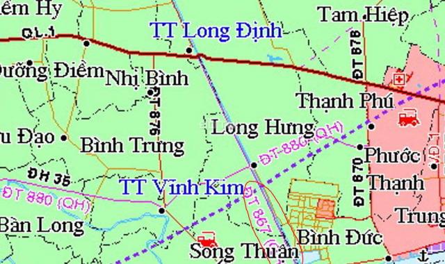 Bán đất mặt tiền đường bờ đê kênh Nguyễn Tấn Thành (TL867 nối dài) xã Song Thuận, huyện Châu Thành
