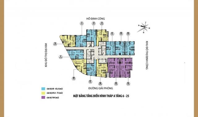 Cần bán căn hộ 53m2 chung cư CT36 Định Công, căn góc vuông vắn, 2 mặt thoáng. LH:0979767640