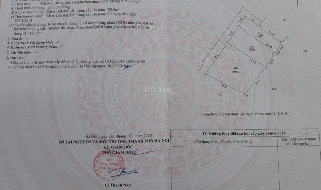 Bán lô đất 340m2 cực vip sát quy hoạch ký túc xá đại học Quốc Gia Hà Nội, Hòa Lạc