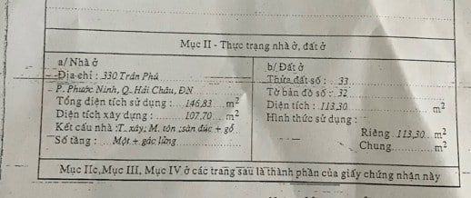 Bán nhà cấp 4 hướng Đông đường Trần Phú sát Lê Hồng Phong